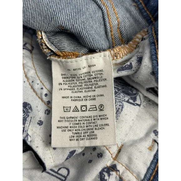 Anthropologie Pilcro Womens Blue Patched Whiskering Denim Parallel Jeans 32 - Picture 8 of 11